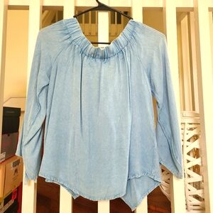 Denim off the Should Top